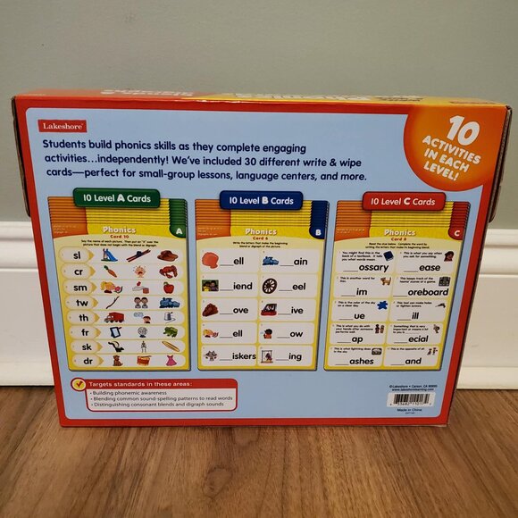 Lakeshore Phonics Practice Cards Vowel and Blends & Digraphs - Picture 3 of 7